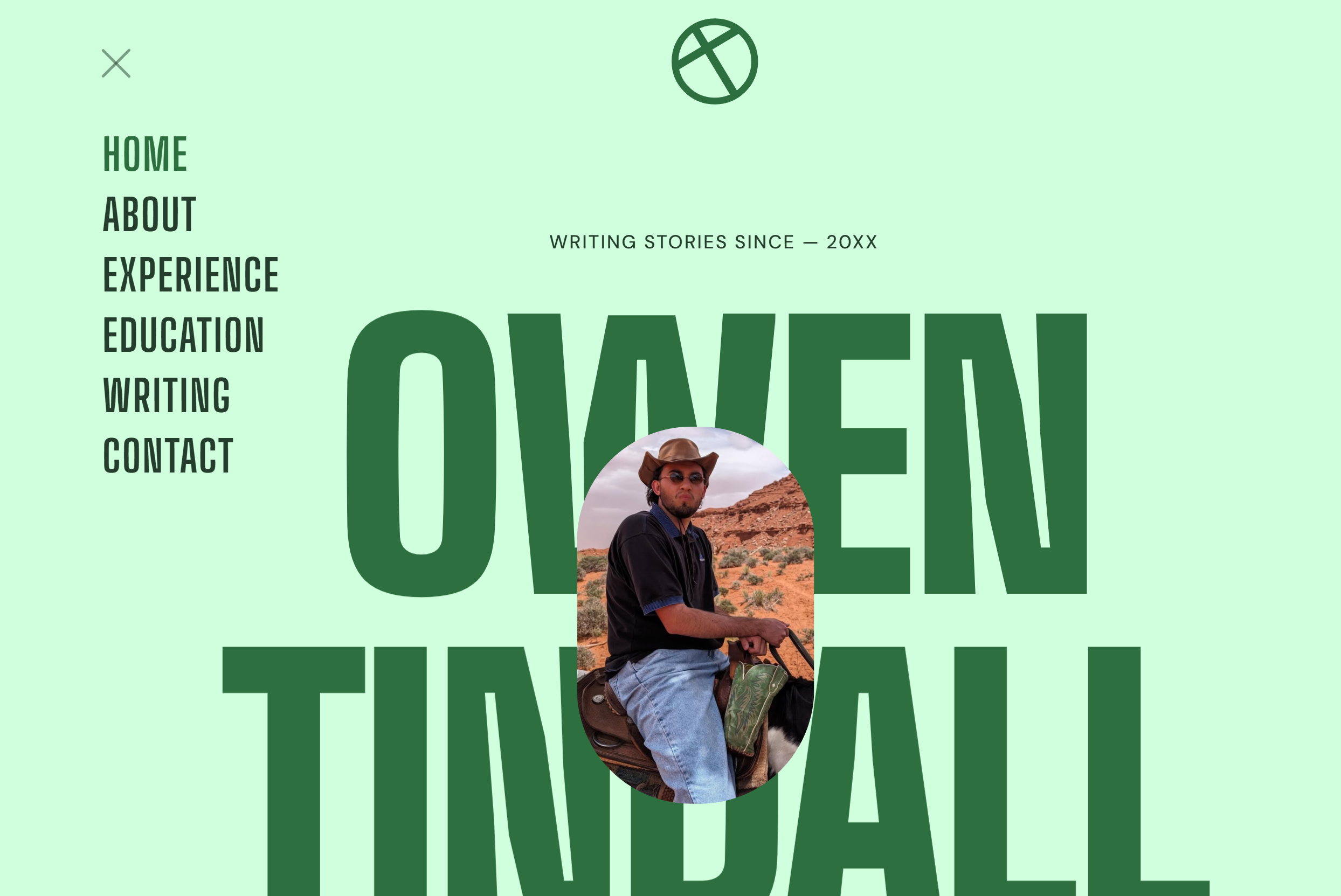 Main screenshot for project: Owen Tindall Portfolio Website